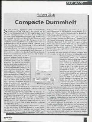 Compacte Dummheit