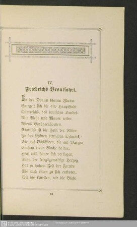 IV. Friedrichs Brautfahrt