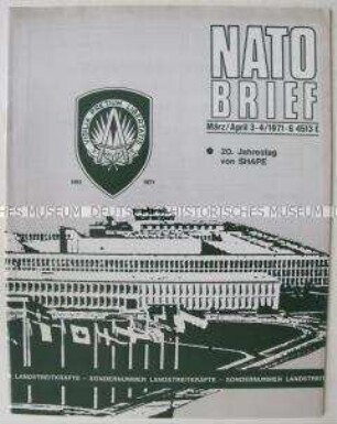 Fachzeitschrift der NATO u.a. mit einem Bericht zum 20. Jahrestag des obersten Hauptquartiers der Alliierten Mächte in Europa (SHAPE)