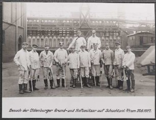Besuch der Oldenburger Grund- und Hofbesitzer auf Schachtanlage 3/7 der Gewerkschaft Deutscher Kaiser am 27. Juni 1917
