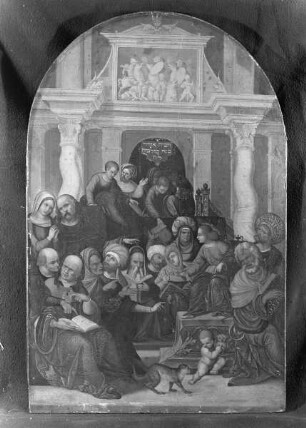 Der zwölfjährige Jesus im Tempel lehrend