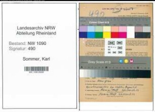 Entnazifizierung Karl Sommer , geb. 03.12.1912 (Angestellter)