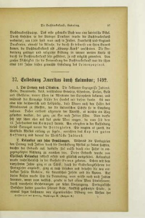 37. Entdeckung Amerikas durch Kolumbus; 1492