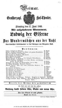 Ludwig der Eiserne oder: Das Wundermädchen aus der Ruhl