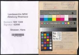 Entnazifizierung Hans Strasser , geb. 30.06.1911 (Baecker)