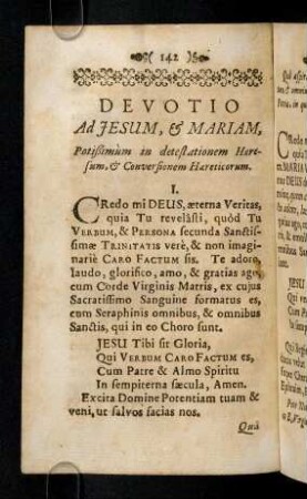 142-151, Devotio Ad Jesum & Mariam
