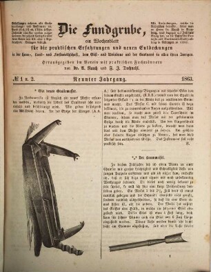 Die Fundgrube : Zeitschrift für die gesamten praktischen Bedürfnisse und Interessen des täglichen Lebens. 9. 1863