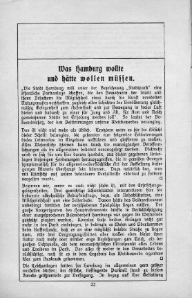 Was Hamburg wollte und hätte wollen müssen.