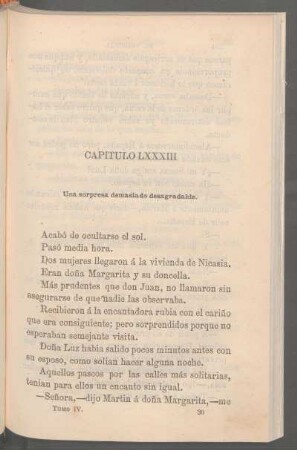 Capítulo LXXXIII - Una sorpresa demasiado desagradable.