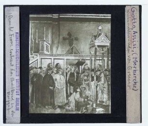 Giotto, Freskenzyklus des Leben des hl. Franziskus in der Oberkirche von Assisi,Giotto, Freskenzyklus des Leben des hl. Franziskus: Krippenspiel in Greccio