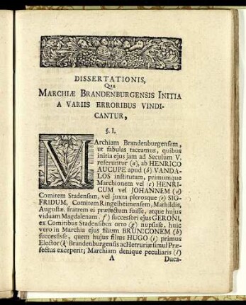 Dissertationis, Qua Marchiæ Brandenburgensis Initia ...