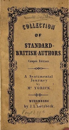 A sentimental journey through France and Italy : Four volumes comprised in one