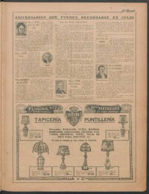 Temas escolares - Aniversarios que pueden recordarse en julio