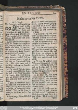 Anhang einiger Lieder.