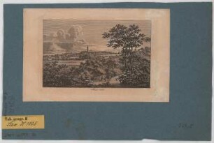Ansicht von Jena 1558, Kupferstich, um 1840 : Jena 1558. - [S.l.] , [um 1840]. - 1 Kunstbl. : Kupferst. ; 13 x 9 cm