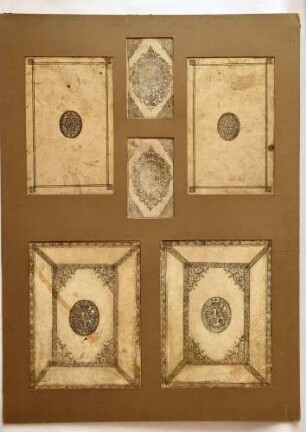 Vorderdeckel Bucheinband mit Goldpressung und Wappen vom Bischof von Freising