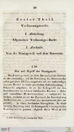 Erster Theil: Verfassungsrecht