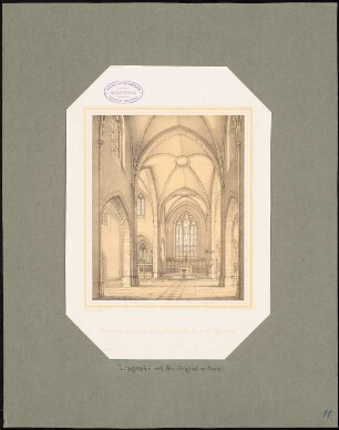 Evangelische Kirche Offenburg: Perspektivische Innenansicht