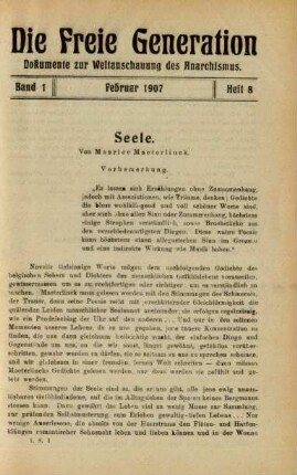Band 1, Februar 1907, Heft 8