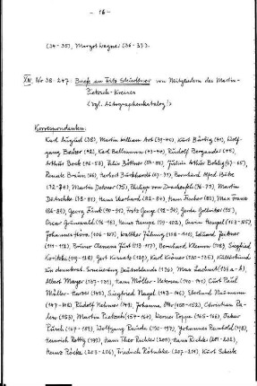 XIV. Briefe an Fritz Steudtner von Mitgliedern des Martin-Pietzsch-Kreises