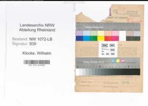 Entnazifizierung Wilhelm Klocke , geb. 24.07.1911 ()