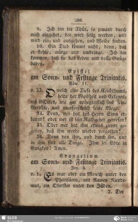 [Am Sonn- und Festtage Trinitatis]