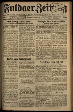 Ausgabe vom Montag, den 25. November 1935.
