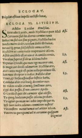 Ecloga VI. Litigium.
