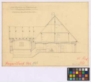Reyersdorf ([Landkreis Habelschwerdt]): Hof Jaschke. Wohnhaus (Querschnitt)