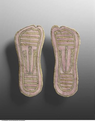 Mumiensandalen (Paar) mit Streifendekor