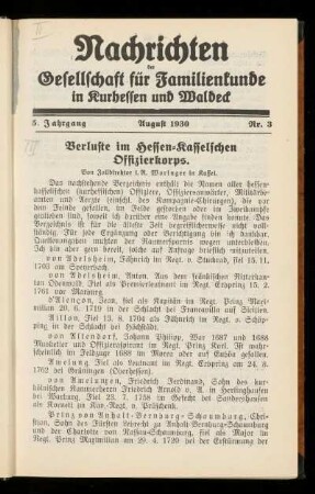 5. Jahrgang, Nr. 3, August 1930