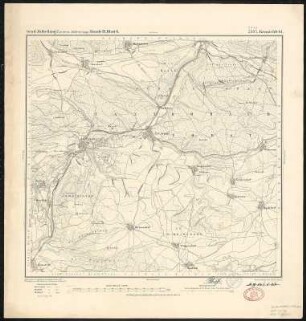 Meßtischblatt 2997 : Kranichfeld, 1888 : Kranichfeld. - Aufn. 1855, hrsg. 1873, einz. Nachtr. 1888. - 1:25000. - [Berlin]: Kgl. Preuss. Landesaufnahme, 1888. - 1 Kt.