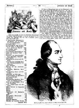 [Rückblick auf die Kulturgeschichte von Deutschland] : Literatur und Kunst ; Geschichtskalender