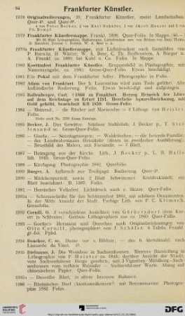 Frankfurter Künstler (Nr. 1978-2098)