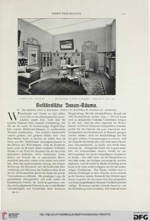 Holländische Innen-Räume, [3]: das American Hotel zu Amsterdam ; erbaut vom Architekten M. Kromhout Cz., Amsterdam