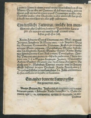 Ein ander bewerte Latwerg für den gemeynen man.