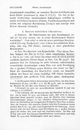 I. Bauten weltlichen Charakters