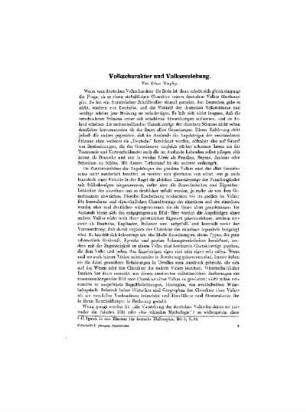 Volkscharakter und Volkserziehung