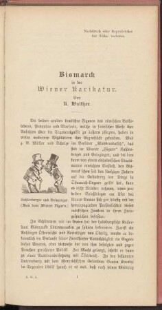 Bismarck in der Wiener Karikatur.