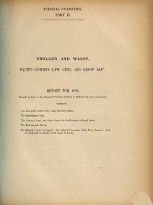 Judicial statistics, England and Wales. Part 2, Civil judicial statistics. 1886,2 (1887)