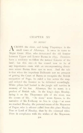 Chapter XV. To Minbu