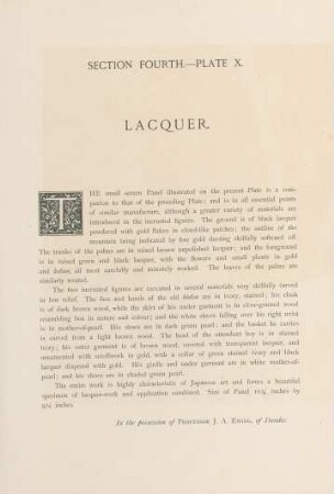 Plate X. Lacquer