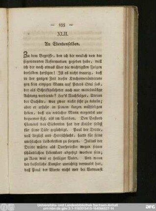 XLII. An Ebendenselben.