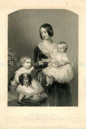 Königin Viktoria mit zwei Kindern (Damenporträtserie bei Longman und Co)