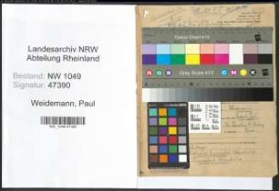 Entnazifizierung Paul Weidemann , geb. 10.10.1896 (Postbeamter)