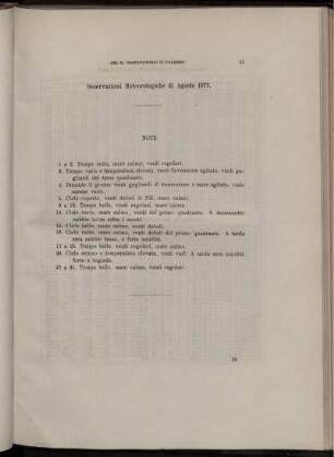 Osservazioni Meteorologiche del Agosto 1877.