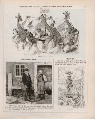 "Fahrschule des ersten Centralafrikanischen Bicyclisten-Klubs" "Väterlicher Rath" "Praktisch"