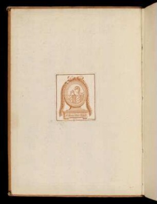 Spiegel mit Exlibris des Jeremias David Reuss