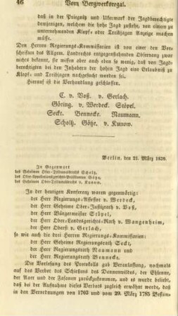 Berlin, den 21. März 1839