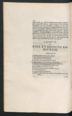 Caput IV. De Fine Et Effectu Armorum.